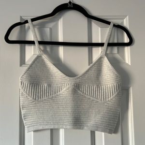 Aerie Cropped Corset Sweater Tank